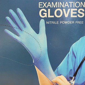 AA Nitrile Powder-Free Disposable Gloves - Large 